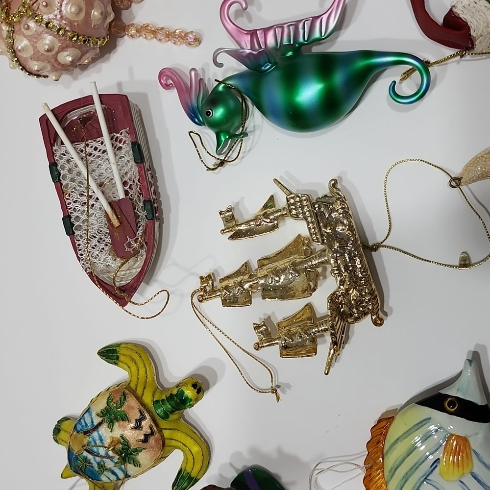 Christmas Hanging Decorations At the Sea 14 Ornaments Pieces. - Picture 5 of 13